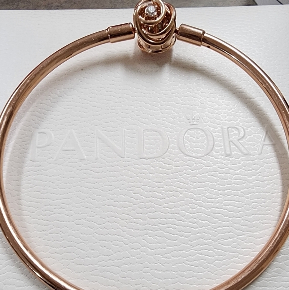 Pandora Moments Encircled Clasp Bangle - Picture 4 of 10